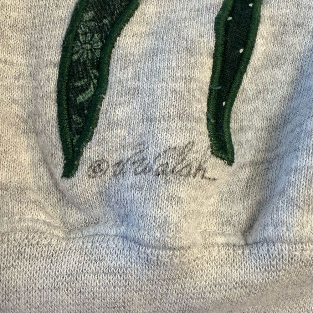 VTG Sweatshirt Amish Farm Corn Quilt Embroidered Handmade Santee Unisex Small - Picture 7 of 12